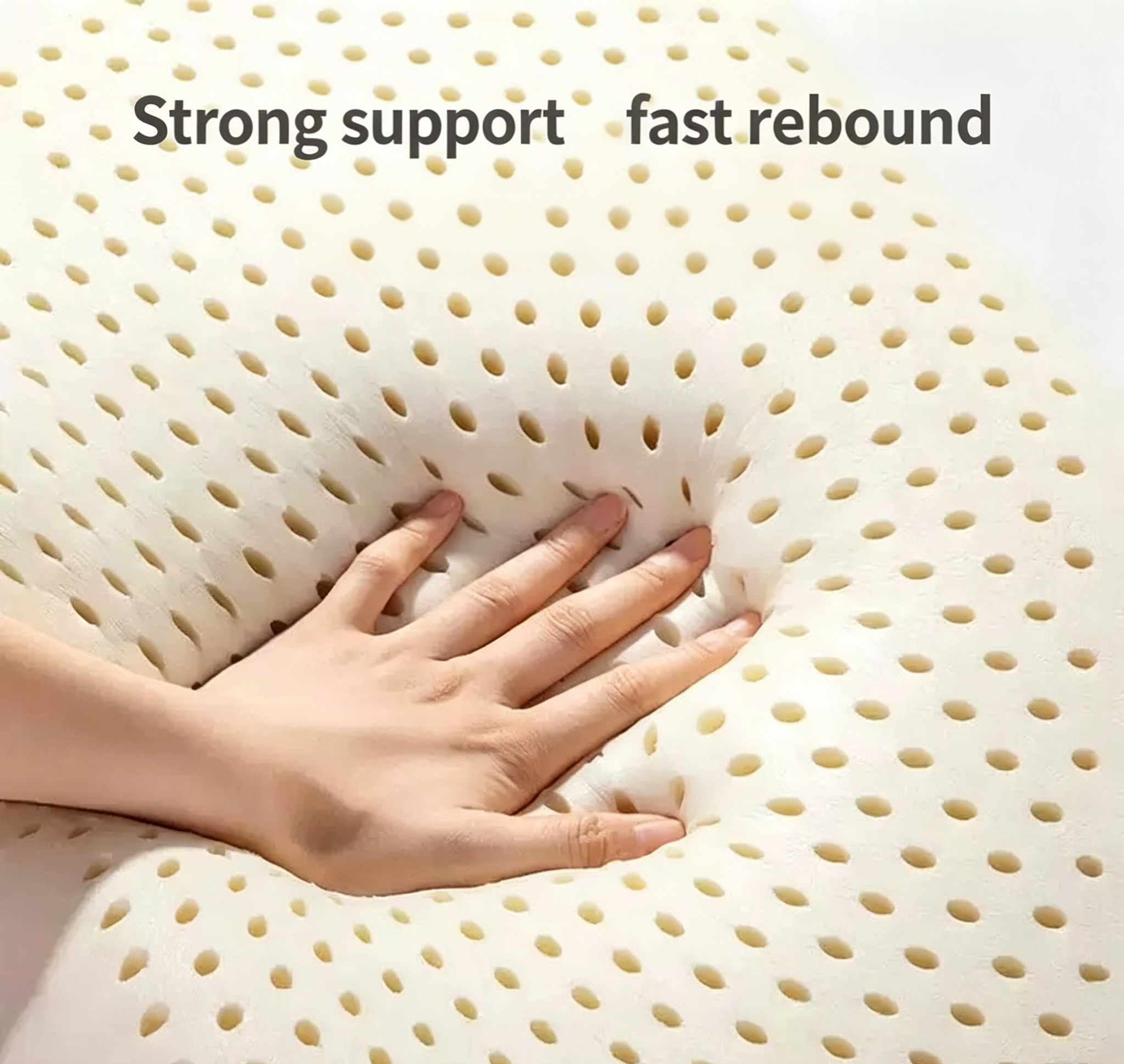 Strong support fast rebound latex pillow
